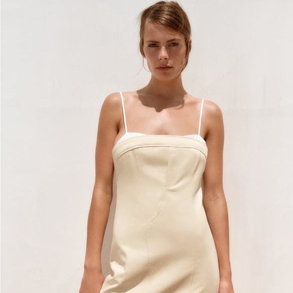 ZARA COMBINATION SHORT DRESS - Picture 3 of 9